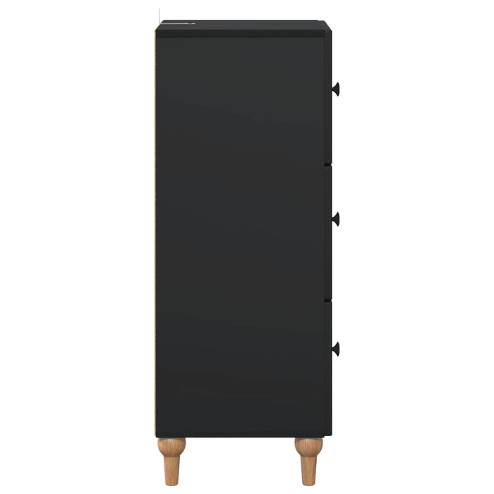 Dulap cu sertare Negru 33 x 34,5 x 90 cm Lemn prelucrat - WALTI WALTI