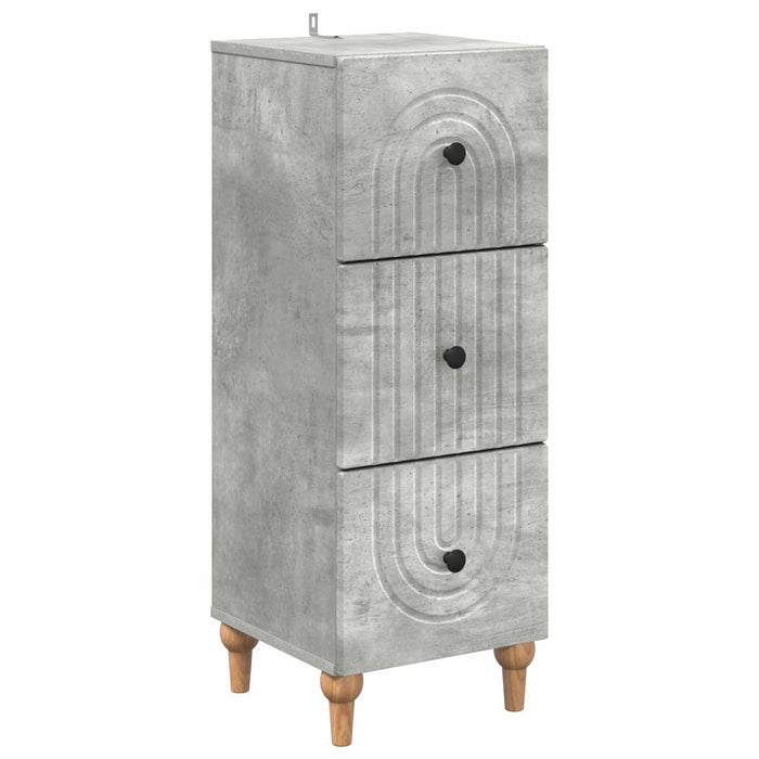 Dulap cu sertare Gri Beton 33 x 34,5 x 90 cm Lemn prelucrat - WALTI WALTI