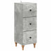 Dulap cu sertare Gri Beton 33 x 34,5 x 90 cm Lemn prelucrat - WALTI WALTI