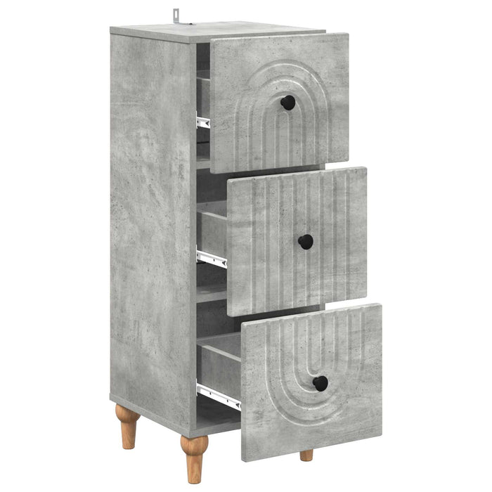 Dulap cu sertare Gri Beton 33 x 34,5 x 90 cm Lemn prelucrat - WALTI WALTI