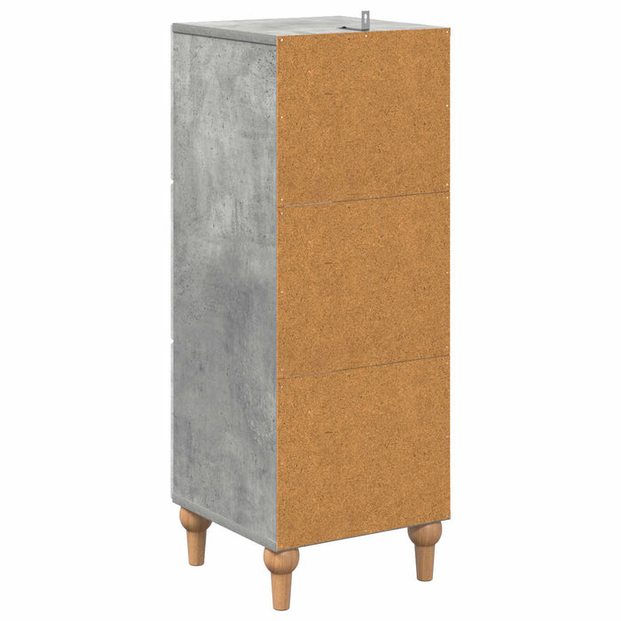 Dulap cu sertare Gri Beton 33 x 34,5 x 90 cm Lemn prelucrat - WALTI WALTI
