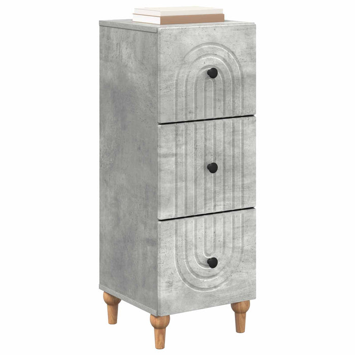 Dulap cu sertare Gri Beton 33 x 34,5 x 90 cm Lemn prelucrat - WALTI WALTI