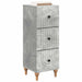 Dulap cu sertare Gri Beton 33 x 34,5 x 90 cm Lemn prelucrat - WALTI WALTI