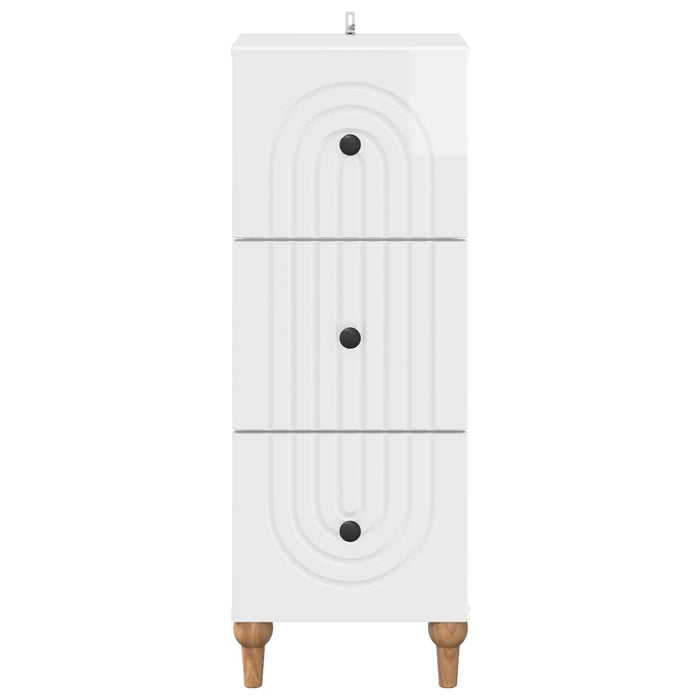 Dulap cu sertare Alb foarte lucios 33 x 34,5 x 90 cm - WALTI WALTI