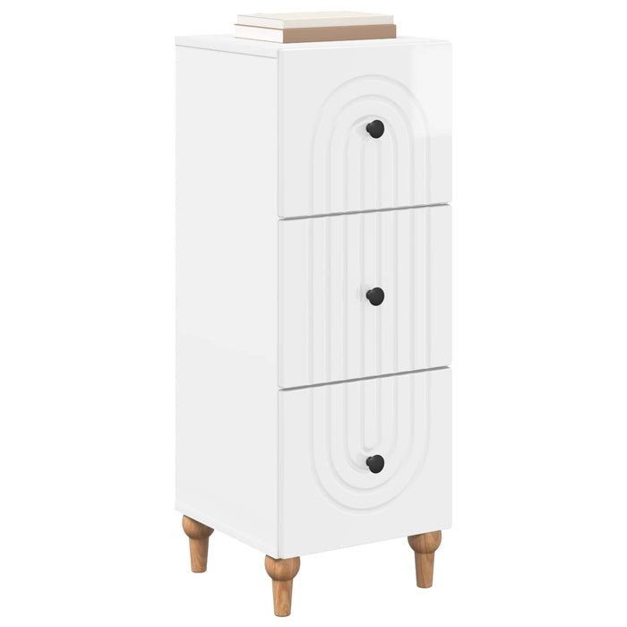 Dulap cu sertare Alb foarte lucios 33 x 34,5 x 90 cm - WALTI WALTI