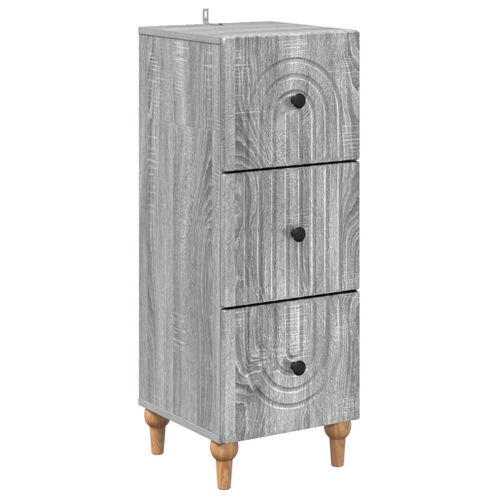 Dulap cu sertare Sonoma gri 33 x 34,5 x 90 cm Lemn prelucrat - WALTI WALTI