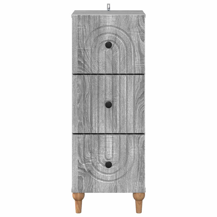 Dulap cu sertare Sonoma gri 33 x 34,5 x 90 cm Lemn prelucrat - WALTI WALTI