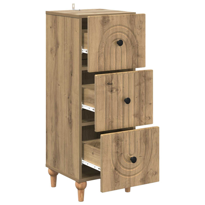Dulap cu sertare Stejar Artizanal 33 x 34,5 x 90 cm - WALTI WALTI