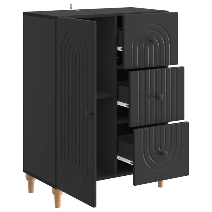 Bufet cu sertar Negru 66 x 34,5 x 90 cm Lemn prelucrat - WALTI WALTI