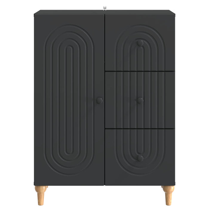 Bufet cu sertar Negru 66 x 34,5 x 90 cm Lemn prelucrat - WALTI WALTI