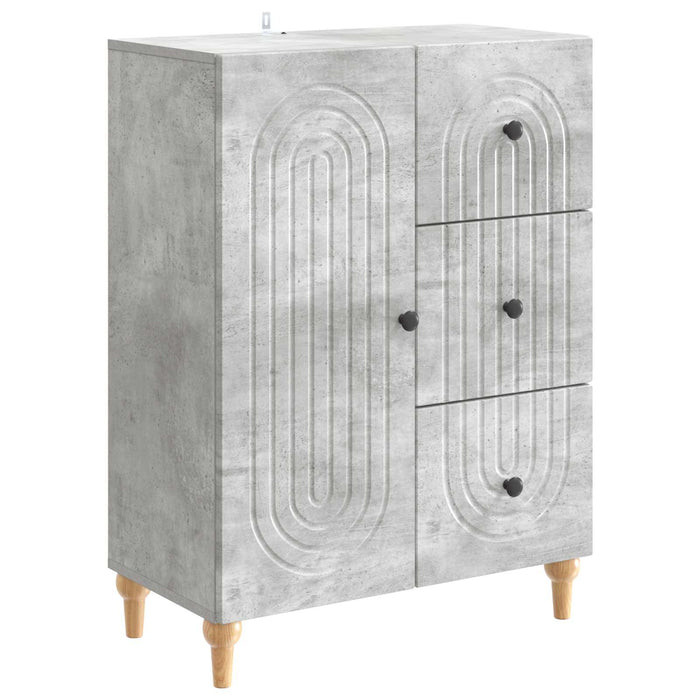 Bufet cu sertar Gri Beton 66 x 34,5 x 90 cm Lemn prelucrat - WALTI WALTI