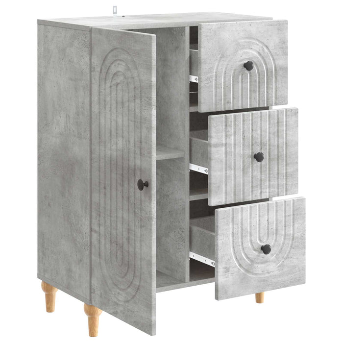Bufet cu sertar Gri Beton 66 x 34,5 x 90 cm Lemn prelucrat - WALTI WALTI