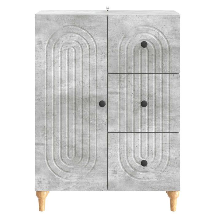 Bufet cu sertar Gri Beton 66 x 34,5 x 90 cm Lemn prelucrat - WALTI WALTI