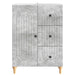 Bufet cu sertar Gri Beton 66 x 34,5 x 90 cm Lemn prelucrat - WALTI WALTI