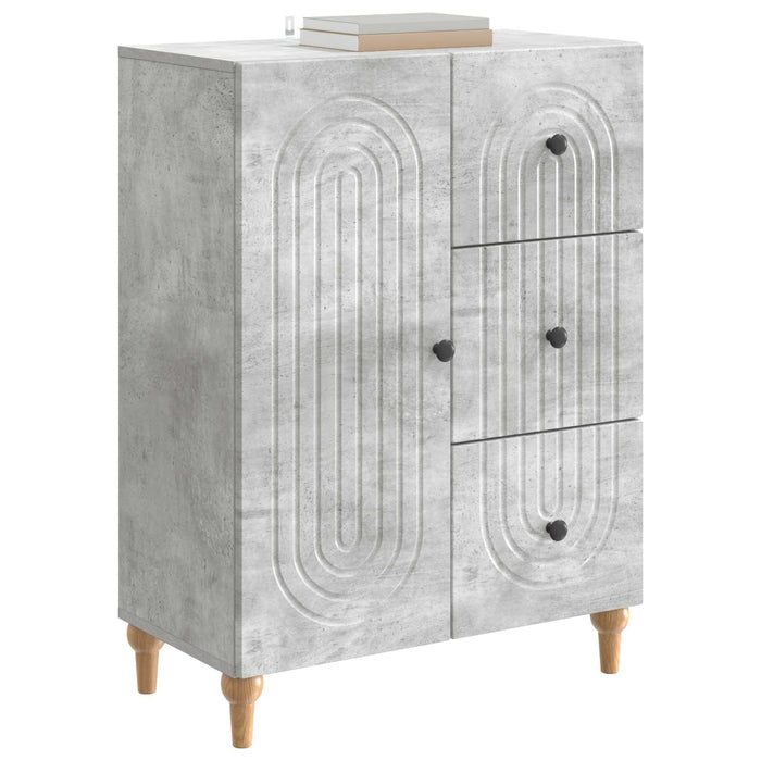 Bufet cu sertar Gri Beton 66 x 34,5 x 90 cm Lemn prelucrat - WALTI WALTI