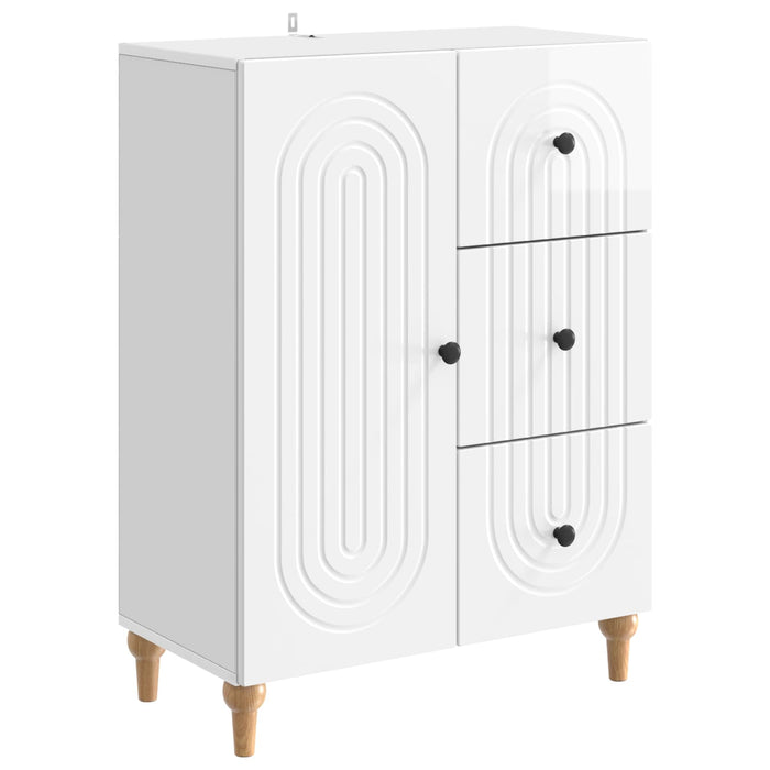 Bufet Alb foarte lucios 66 x 34,5 x 90 cm Lemn prelucrat - WALTI WALTI