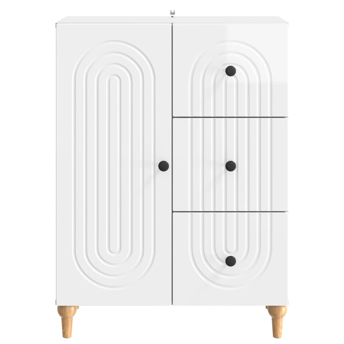 Bufet Alb foarte lucios 66 x 34,5 x 90 cm Lemn prelucrat - WALTI WALTI