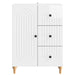 Bufet Alb foarte lucios 66 x 34,5 x 90 cm Lemn prelucrat - WALTI WALTI