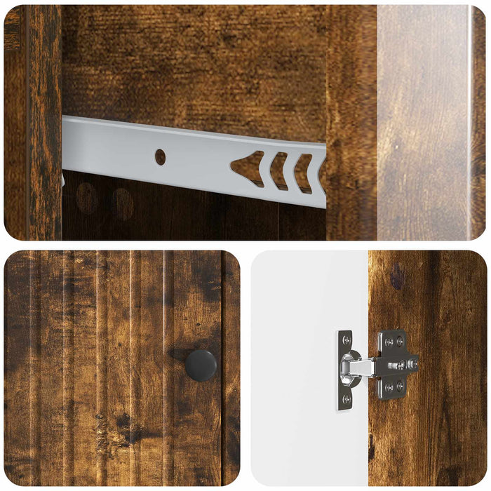 Bufet cu sertar Stejar fumuriu 66 x 34,5 x 90 cm Lemn prelucrat - WALTI WALTI