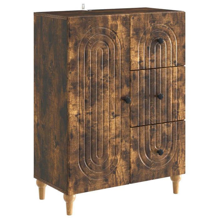 Bufet cu sertar Stejar fumuriu 66 x 34,5 x 90 cm Lemn prelucrat - WALTI WALTI