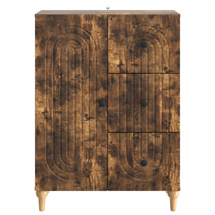 Bufet cu sertar Stejar fumuriu 66 x 34,5 x 90 cm Lemn prelucrat - WALTI WALTI