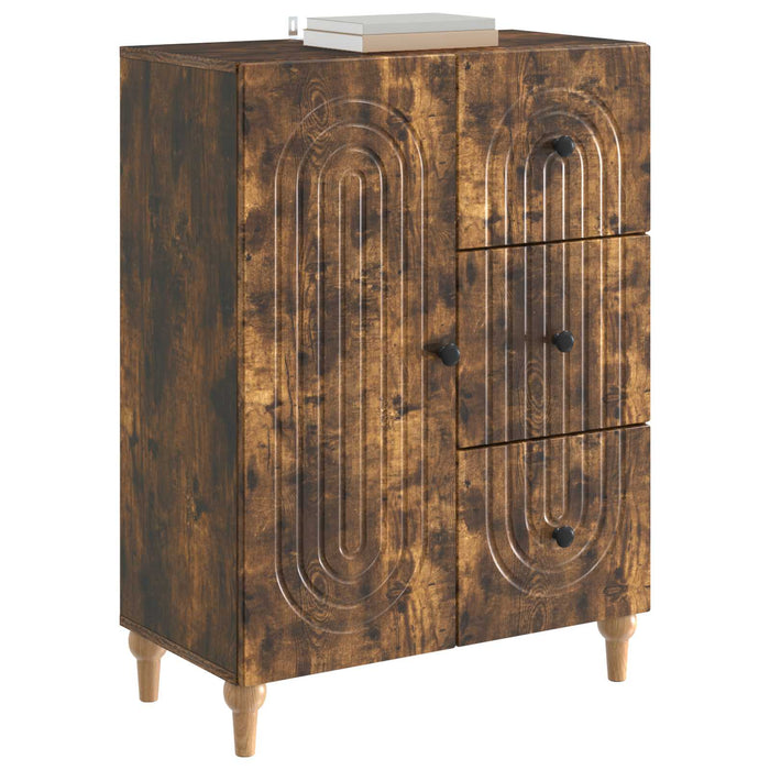 Bufet cu sertar Stejar fumuriu 66 x 34,5 x 90 cm Lemn prelucrat - WALTI WALTI