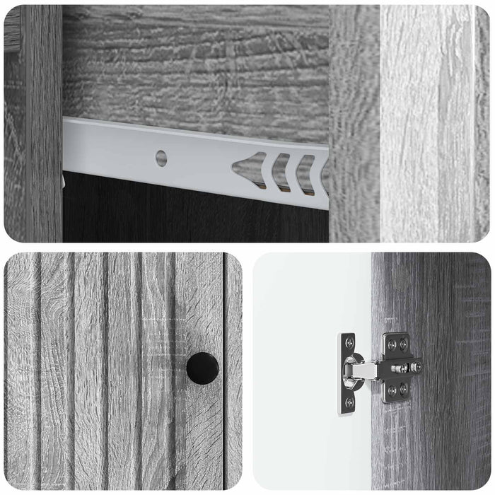 Bufet cu sertar Sonoma gri 66 x 34,5 x 90 cm Lemn prelucrat - WALTI WALTI