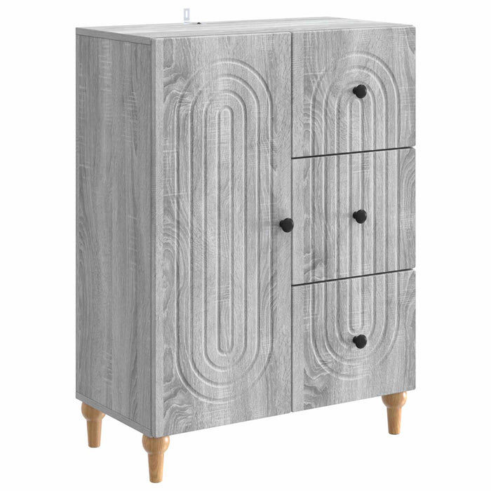 Bufet cu sertar Sonoma gri 66 x 34,5 x 90 cm Lemn prelucrat - WALTI WALTI