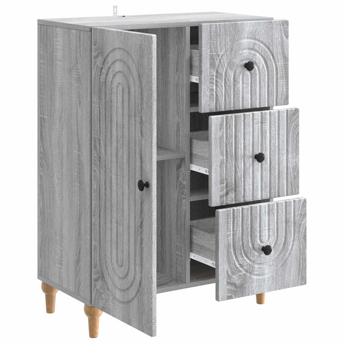 Bufet cu sertar Sonoma gri 66 x 34,5 x 90 cm Lemn prelucrat - WALTI WALTI