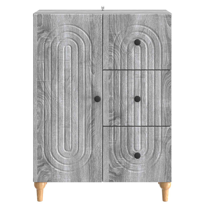 Bufet cu sertar Sonoma gri 66 x 34,5 x 90 cm Lemn prelucrat - WALTI WALTI
