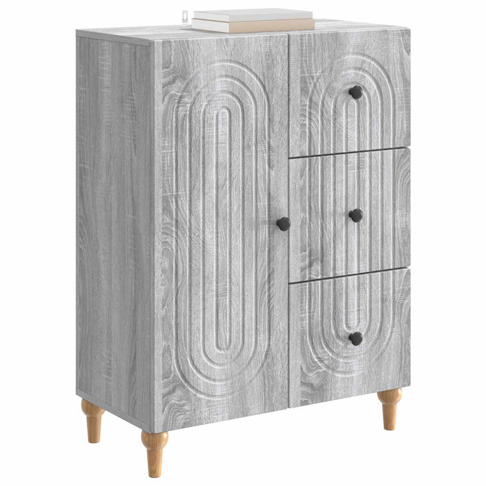 Bufet cu sertar Sonoma gri 66 x 34,5 x 90 cm Lemn prelucrat - WALTI WALTI