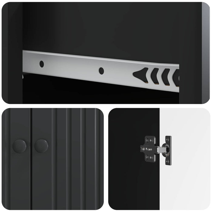 Bufet cu sertar Negru 66 x 34,5 x 90 cm Lemn prelucrat - WALTI WALTI