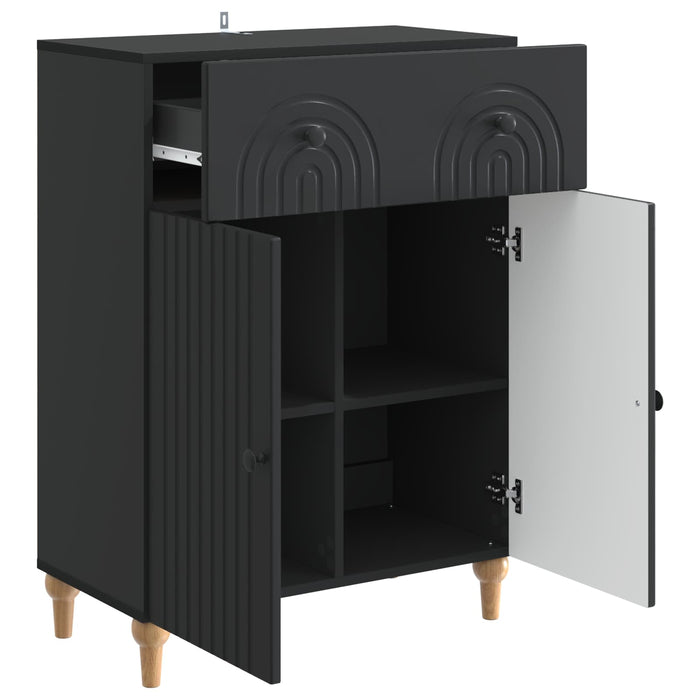 Bufet cu sertar Negru 66 x 34,5 x 90 cm Lemn prelucrat - WALTI WALTI