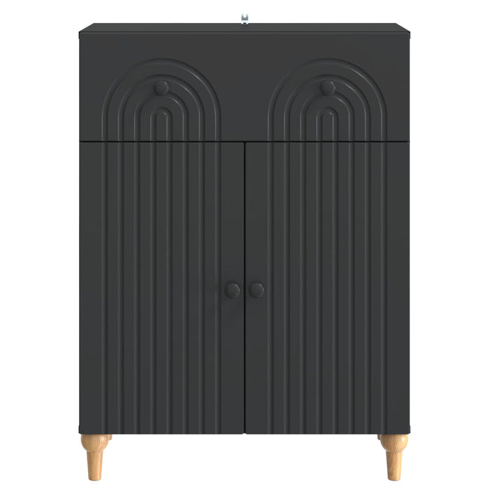 Bufet cu sertar Negru 66 x 34,5 x 90 cm Lemn prelucrat - WALTI WALTI