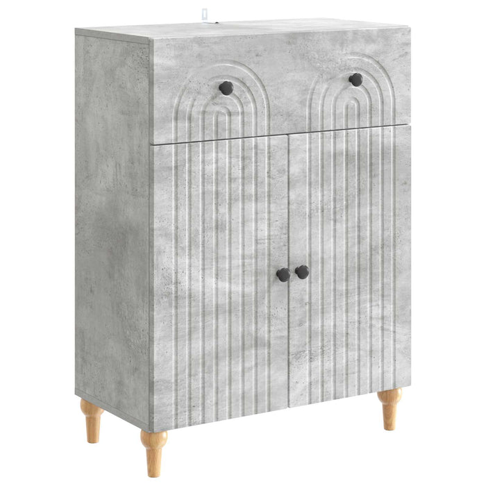 Bufet cu sertar Gri Beton 66 x 34,5 x 90 cm Lemn prelucrat - WALTI WALTI