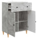 Bufet cu sertar Gri Beton 66 x 34,5 x 90 cm Lemn prelucrat - WALTI WALTI