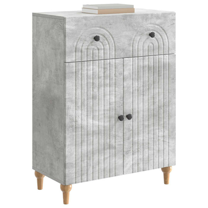 Bufet cu sertar Gri Beton 66 x 34,5 x 90 cm Lemn prelucrat - WALTI WALTI