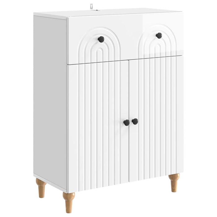 Bufet Alb foarte lucios 66 x 34,5 x 90 cm Lemn prelucrat - WALTI WALTI