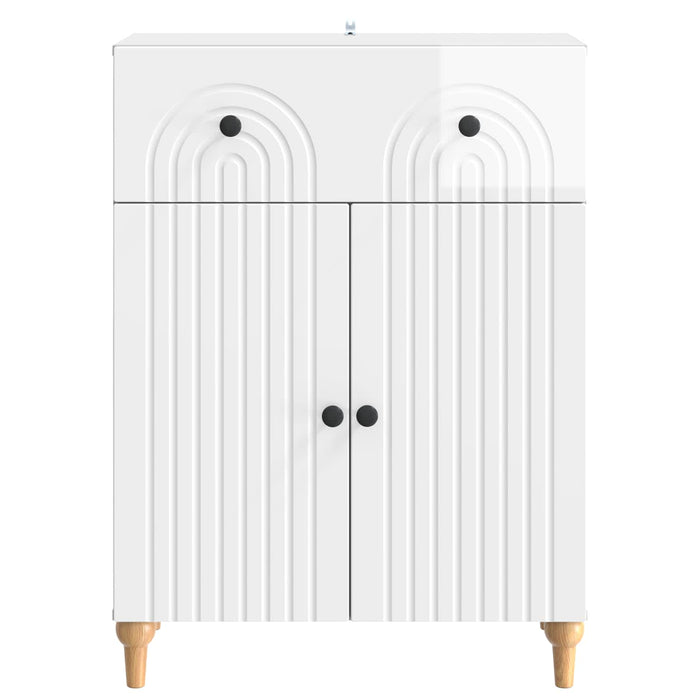 Bufet Alb foarte lucios 66 x 34,5 x 90 cm Lemn prelucrat - WALTI WALTI