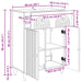 Bufet Alb foarte lucios 66 x 34,5 x 90 cm Lemn prelucrat - WALTI WALTI
