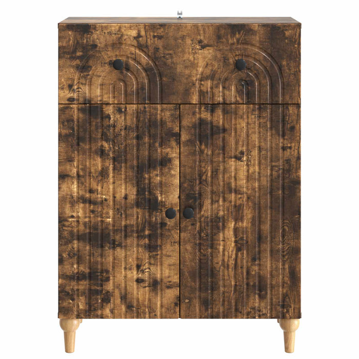 Bufet cu sertar Stejar fumuriu 66 x 34,5 x 90 cm Lemn prelucrat - WALTI WALTI
