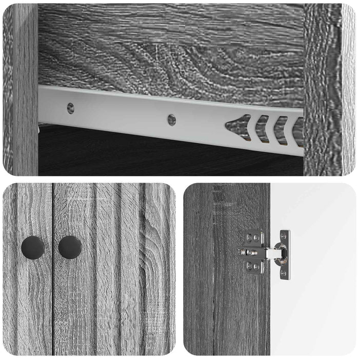 Bufet cu sertar Sonoma gri 66 x 34,5 x 90 cm Lemn prelucrat - WALTI WALTI
