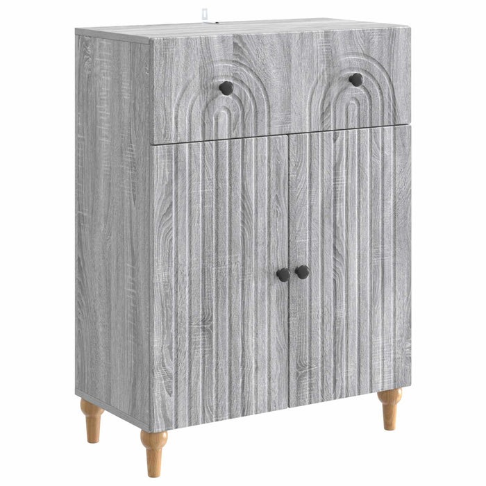 Bufet cu sertar Sonoma gri 66 x 34,5 x 90 cm Lemn prelucrat - WALTI WALTI