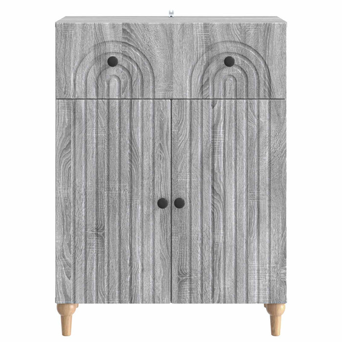 Bufet cu sertar Sonoma gri 66 x 34,5 x 90 cm Lemn prelucrat - WALTI WALTI