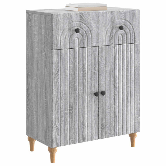 Bufet cu sertar Sonoma gri 66 x 34,5 x 90 cm Lemn prelucrat - WALTI WALTI