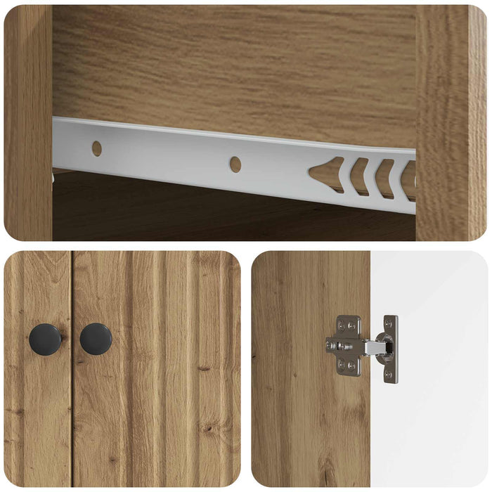 Bufet Stejar Artizanal 66 x 34,5 x 90 cm Lemn prelucrat - WALTI WALTI