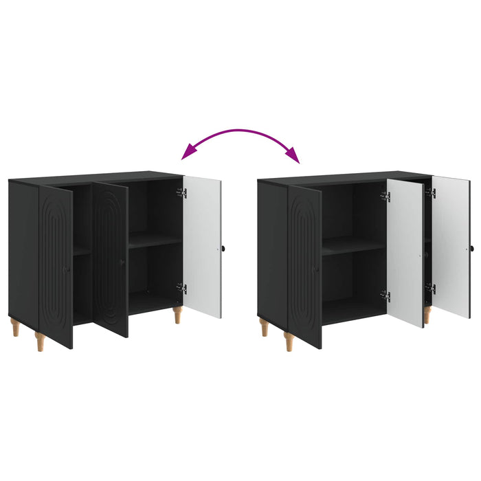 Bufet Negru 89 x 34,5 x 80 cm Lemn prelucrat - WALTI WALTI