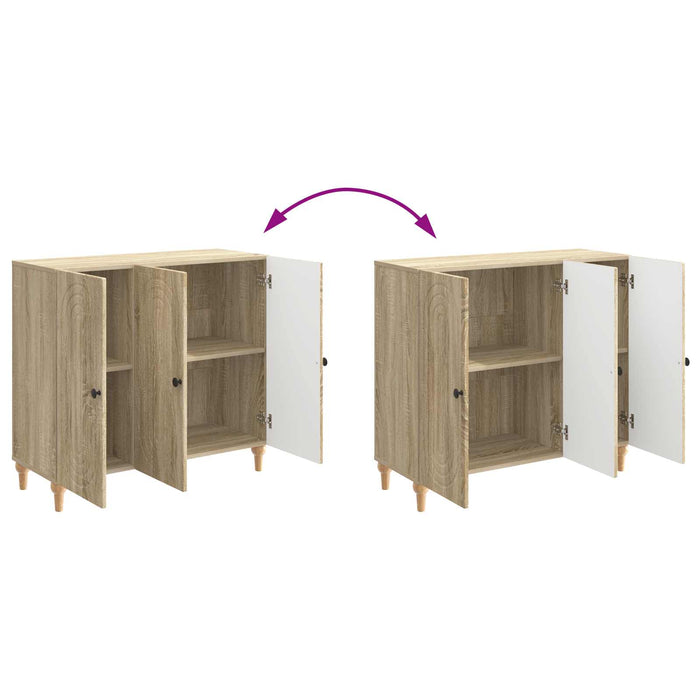 Bufet Stejar Sonoma 89 x 34,5 x 80 cm Lemn prelucrat - WALTI WALTI