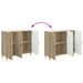 Bufet Stejar Sonoma 89 x 34,5 x 80 cm Lemn prelucrat - WALTI WALTI