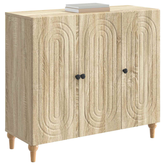 Bufet Stejar Sonoma 89 x 34,5 x 80 cm Lemn prelucrat - WALTI WALTI